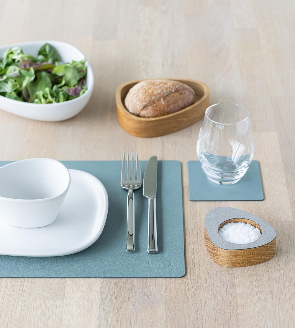 Lind Dna Vierkante placemat nupo leer M, pastel groen