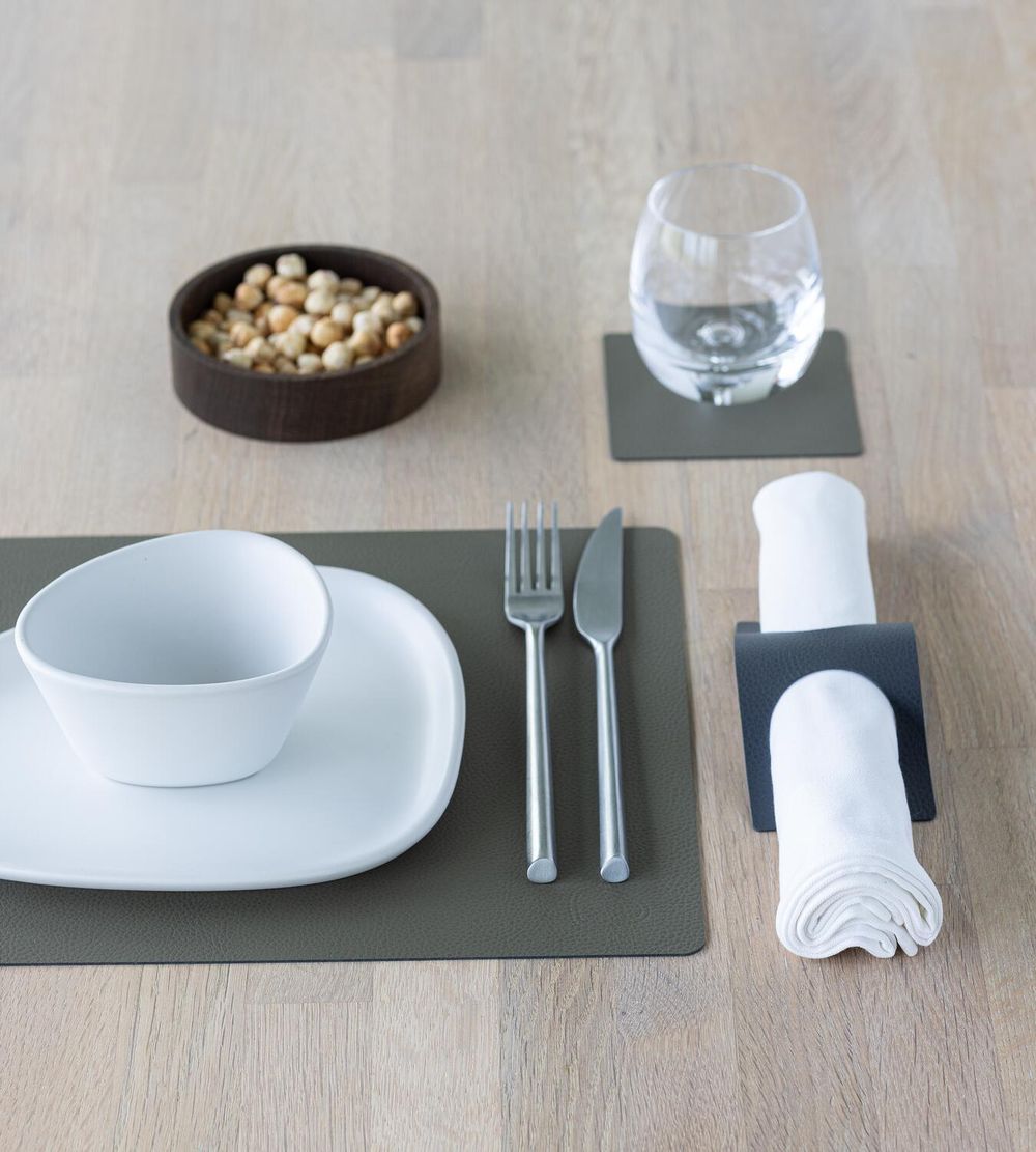 Lind Dna Vierkante placemat serene lederen M, mo s