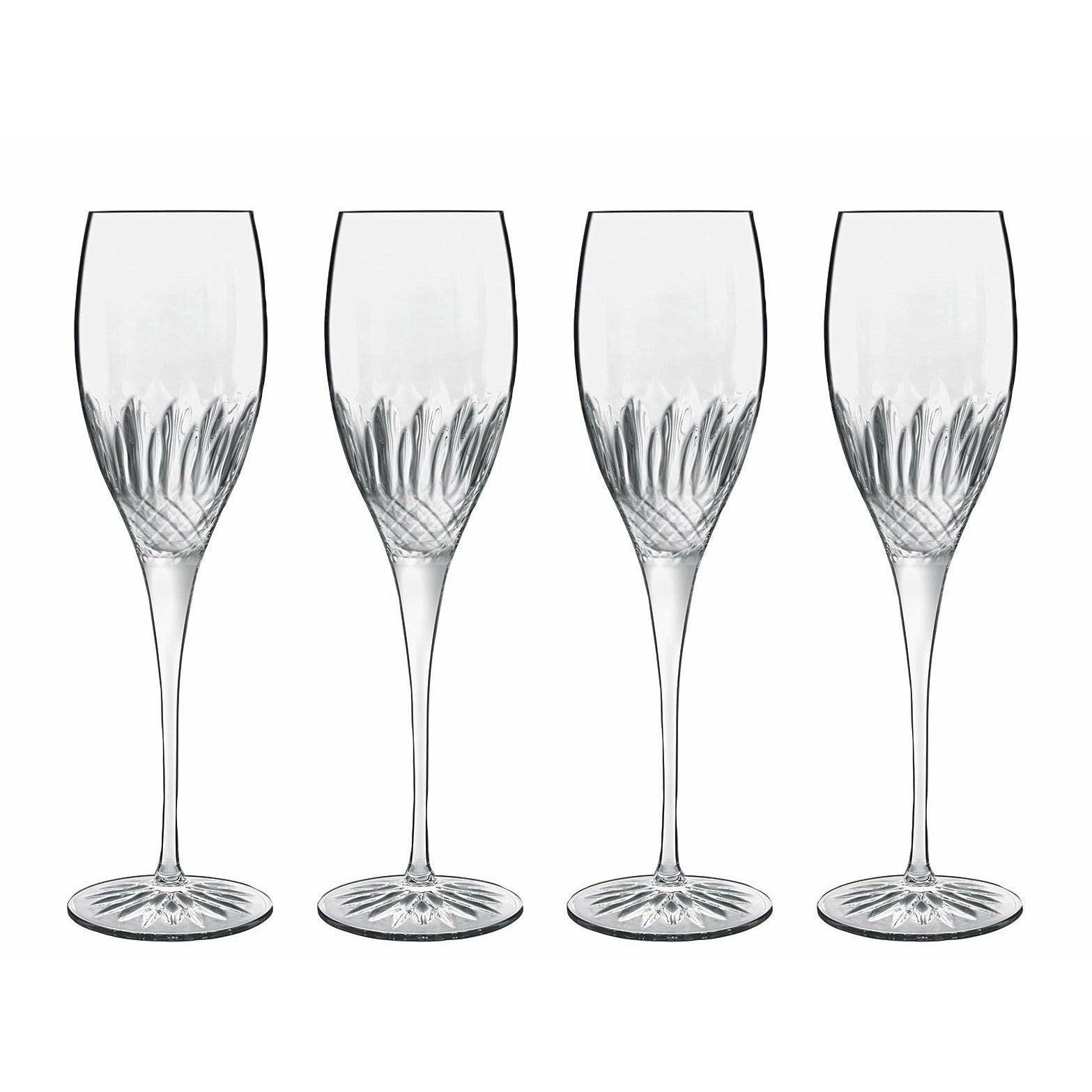 Luigi Bormioli Diamante Champagne Glass, Set Of 4