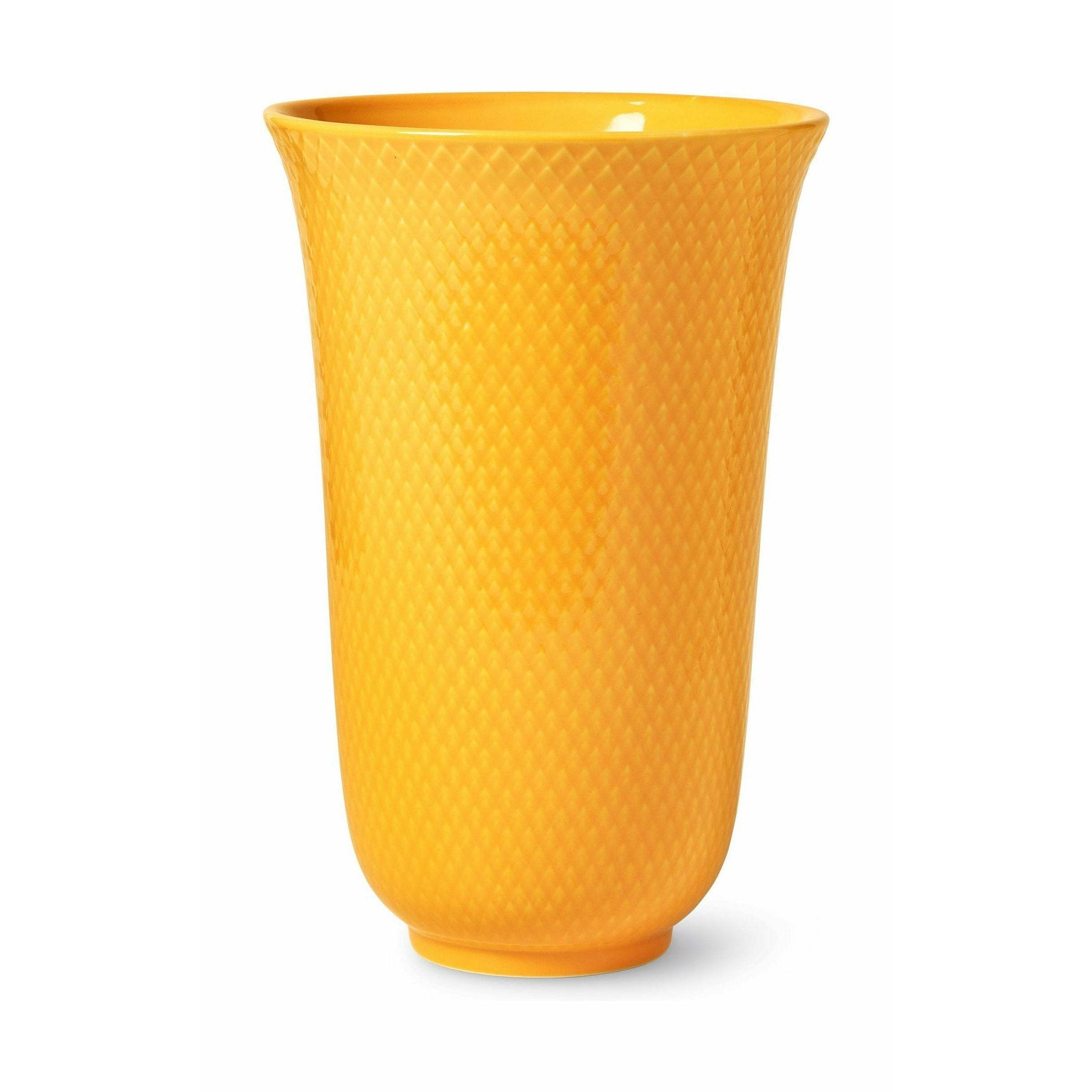 Lyngby Porcelæn Rhombe Color Vase 20 Cm, Yellow