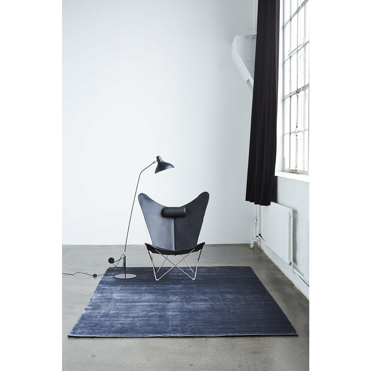 Massimo Bamboe tapijt staal zwart, 250x300 cm