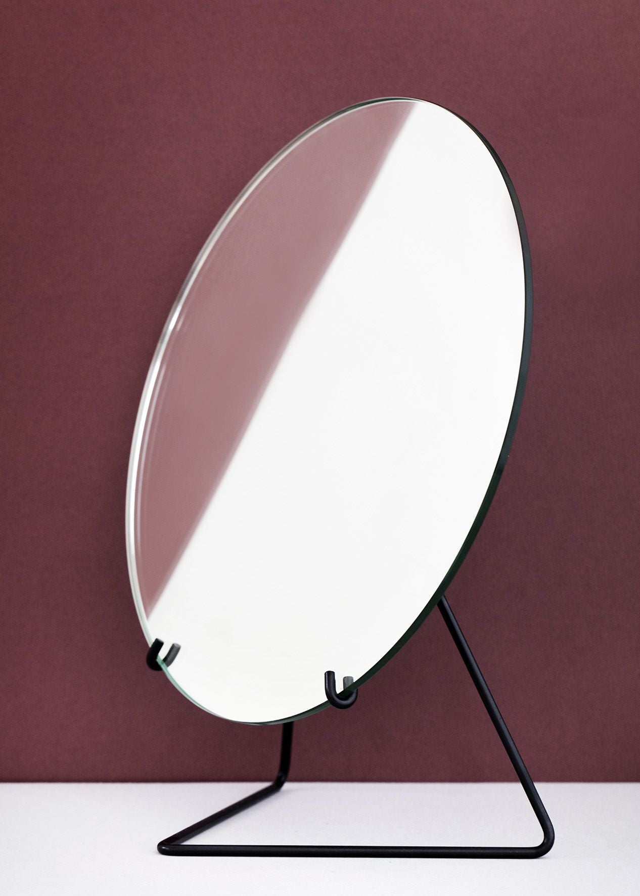Moebe Staande spiegel Ø30 cm, zwart