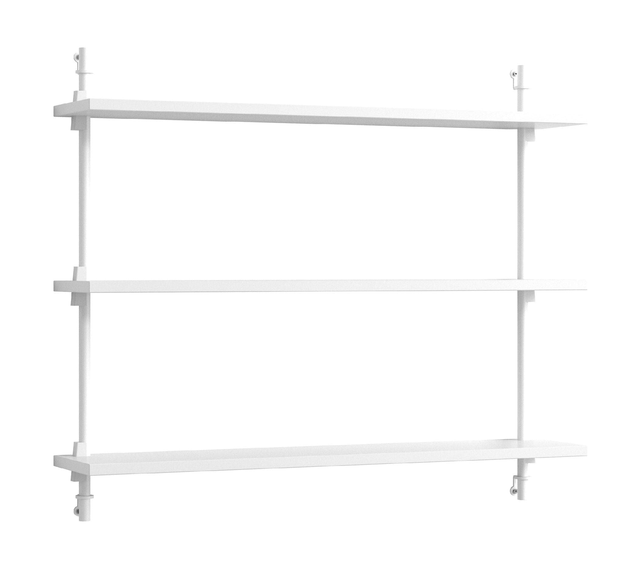 Moebe Wall Shelving Ws.65.1, wit/wit