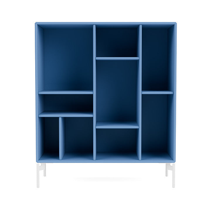 Montana Compile Decorative Shelf With Legs, Azure Blue/Snow White