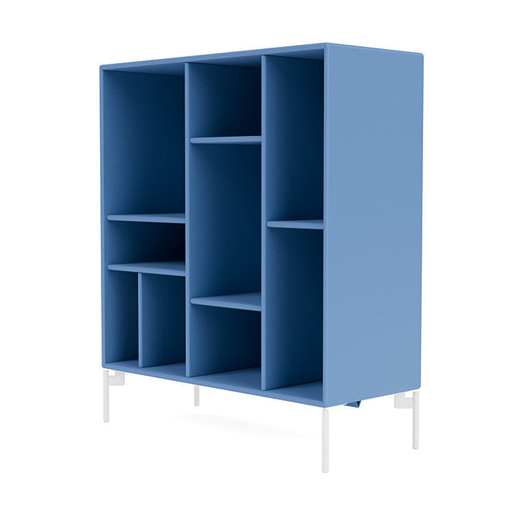 Montana Compile Decorative Shelf With Legs, Azure Blue/Snow White