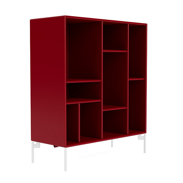 Montana Compile Decorative Shelf With Legs, Beetroot/Snow White