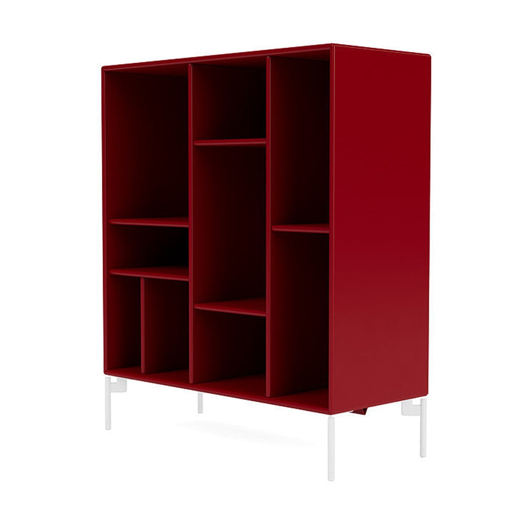 Montana Compile Decorative Shelf With Legs, Beetroot/Snow White