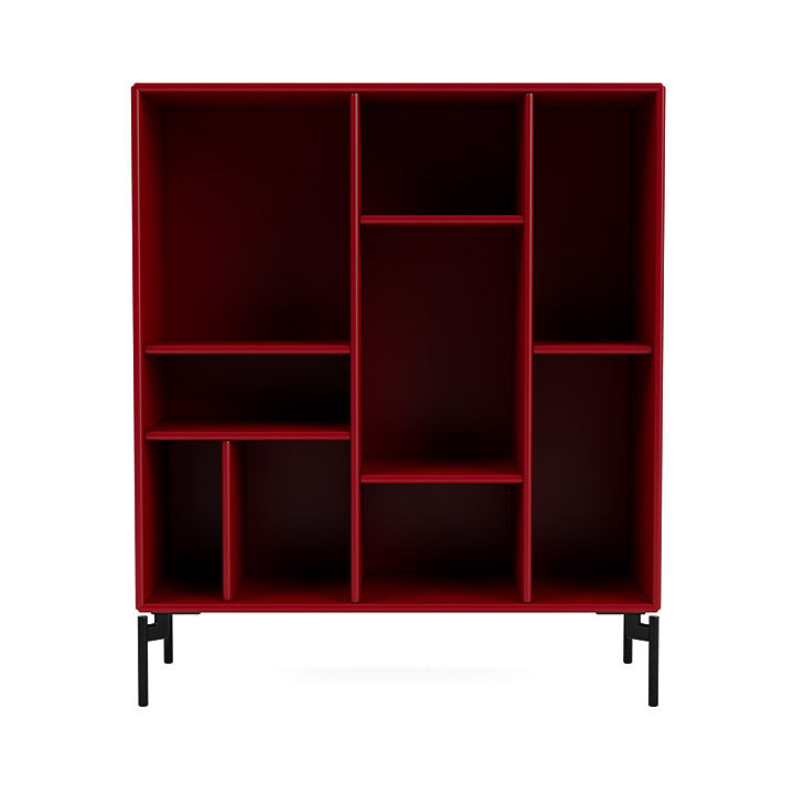 Montana Compile Decorative Shelf With Legs, Beetroot/Black