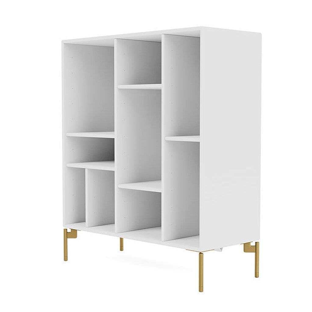 Montana Compile Decorative Shelf With Legs, New White/Brass