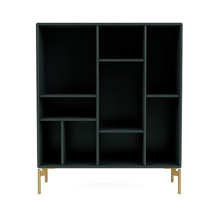 Montana Compile Decorative Shelf With Legs, Black Jade/Brass