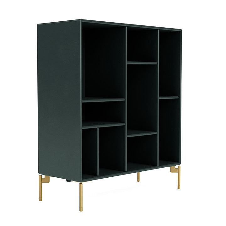 Montana Compile Decorative Shelf With Legs, Black Jade/Brass