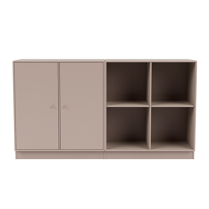 Montana paar klassiek dressoir met 7 cm plint, paddenstoelbruin