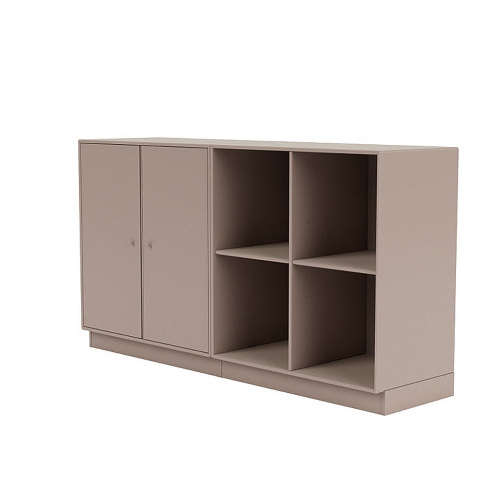 Montana paar klassiek dressoir met 7 cm plint, paddenstoelbruin