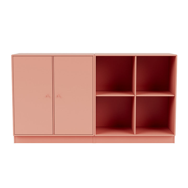 Montana paar klassiek dressoir met 7 cm plint, rabarber rood