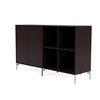 Montana Paar klassisches Sideboard mit Beinen, Balsamic/Matt Chrom