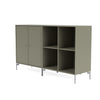 Montana Paar klassisches Sideboard mit Beinen, Fenchel/Matt Chrom