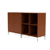 Montana Paar klassisches Sideboard mit Beinen, Haselnuss/Matt Chrom