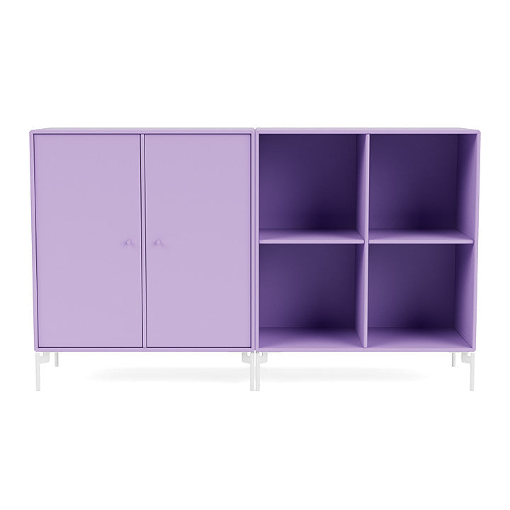 Montana Paar klassisches Sideboard mit Beinen, Iris/Schneewittchen