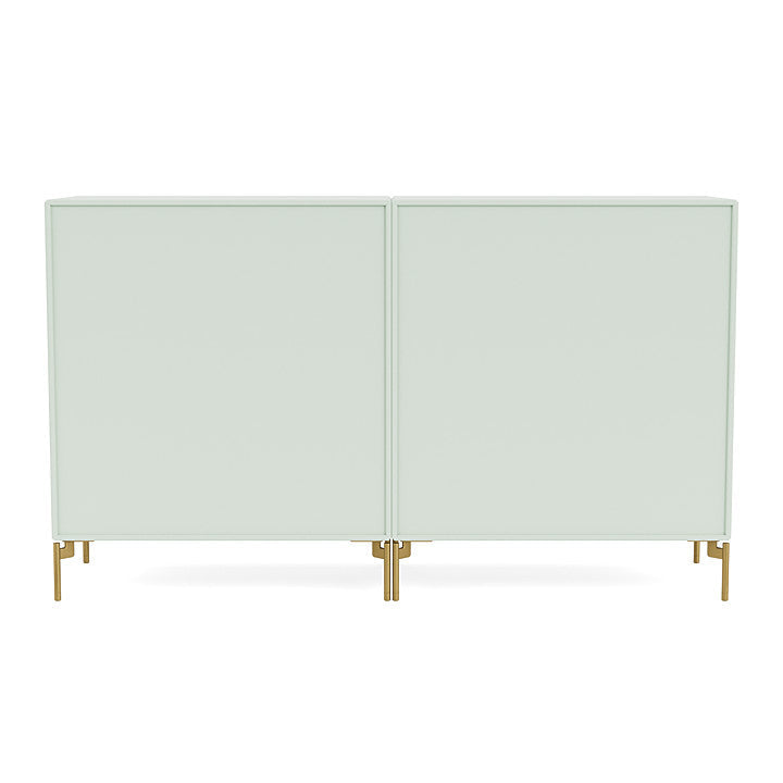 Montana Paar klassisches Sideboard mit Beinen, Nebel/Messing