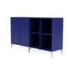 Montana Paar klassisches Sideboard mit Beinen, Monarch Blue/Matt Chrom