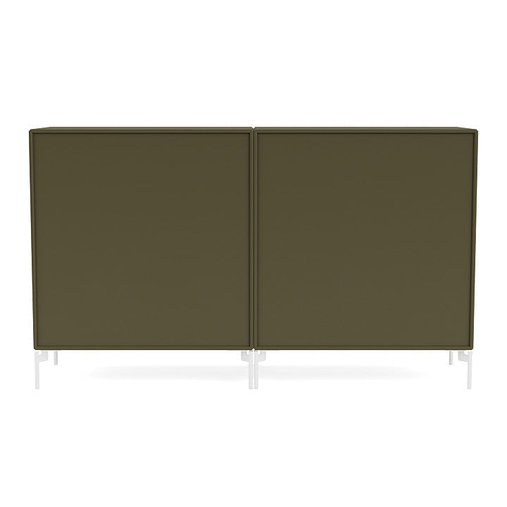 Montana Pair Classic dressoir met benen, oregano/sneeuwwit