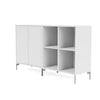 Montana Paar klassisches Sideboard mit Beinen, Schneewittchen/Matt Chrom