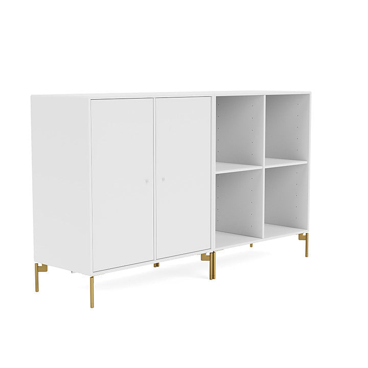 Montana Paar klassisches Sideboard mit Beinen, Schneewittchen/Messing