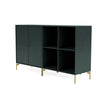 Montana Pair Classic Sideboard met benen, Black Jade/Brass