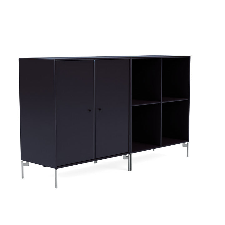 Montana Pair Classic dressoir met benen, Shadow/Matt Chrome