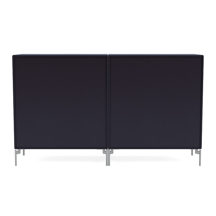 Montana Pair Classic dressoir met benen, Shadow/Matt Chrome