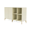 Montana Paar klassisches Sideboard mit Beinen, Vanille/Messing