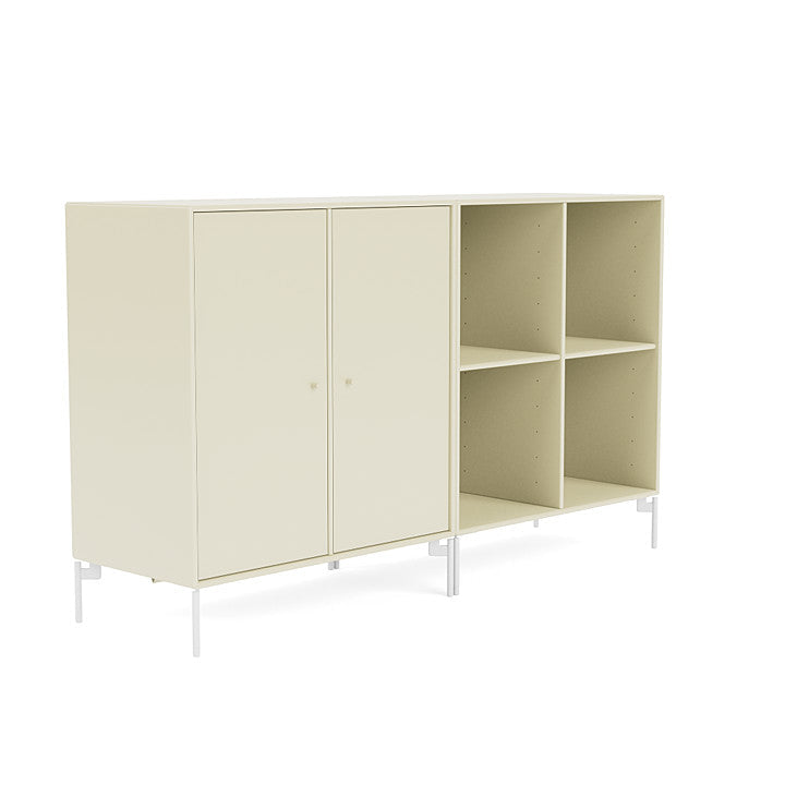 Montana Pair Classic dressoir met benen, vanille/sneeuwwit