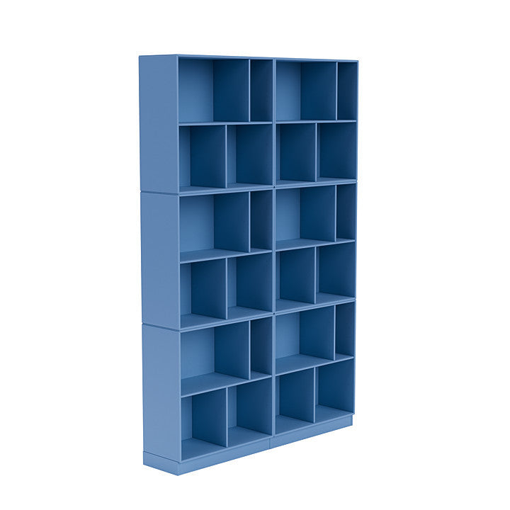 Montana Lesen Sie ein geräumiges Bücherregal mit 7 cm Sockel, Azure Blue