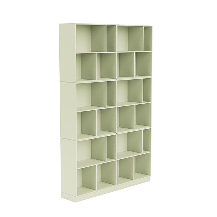 Montana Lesen Sie ein geräumiges Bücherregal mit 7 cm Sockel, Pomelo Green