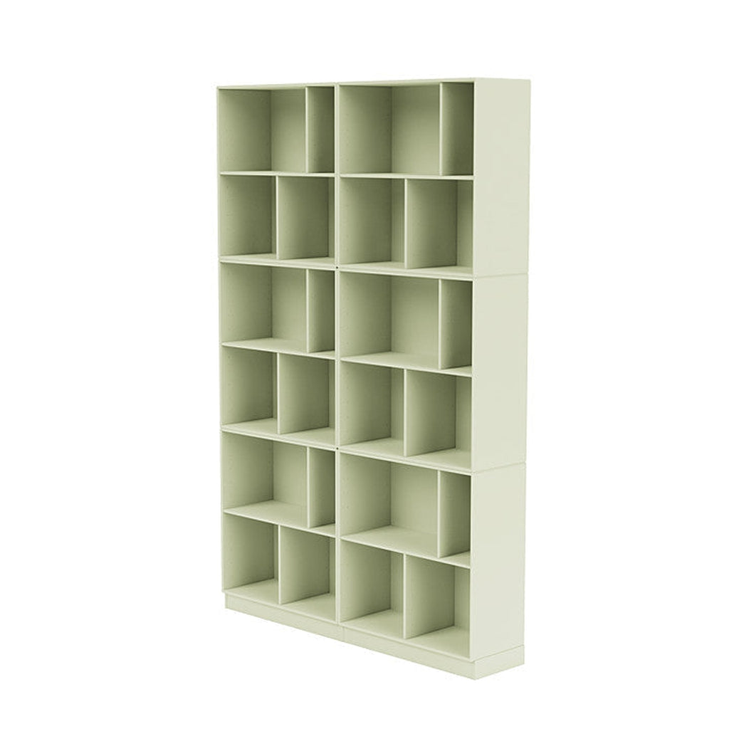 Montana Lesen Sie ein geräumiges Bücherregal mit 7 cm Sockel, Pomelo Green