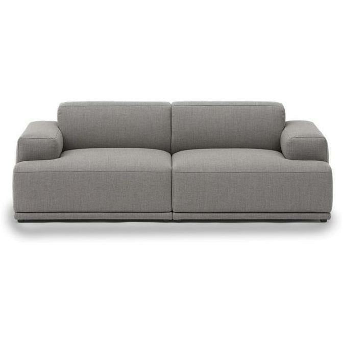 Muuto Connect Soft Modular 2-Sitzer Sofa Konfiguration 1, Grau (Re Wool 128)