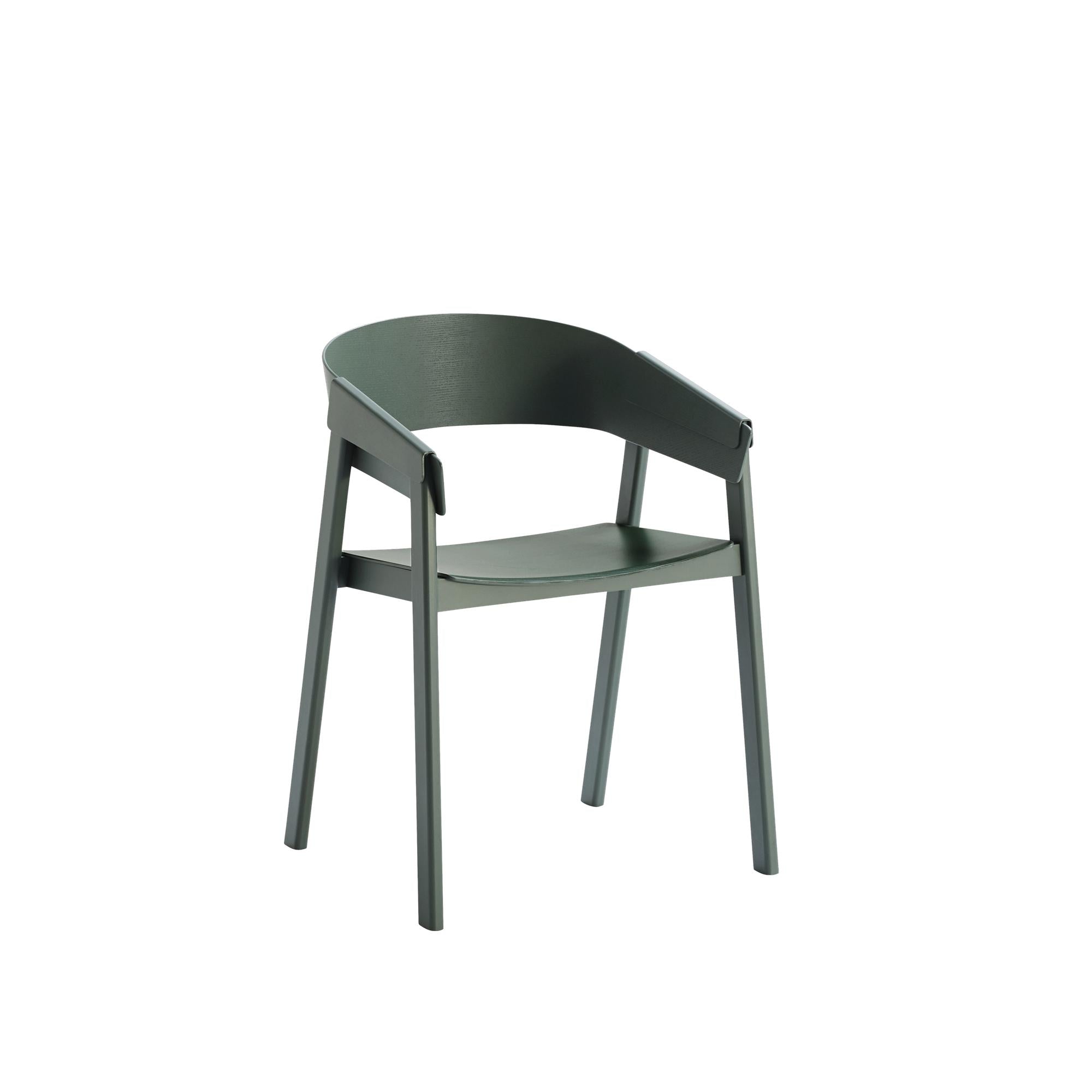 Muuto Cover Chair Oak Wooden Seat, Green