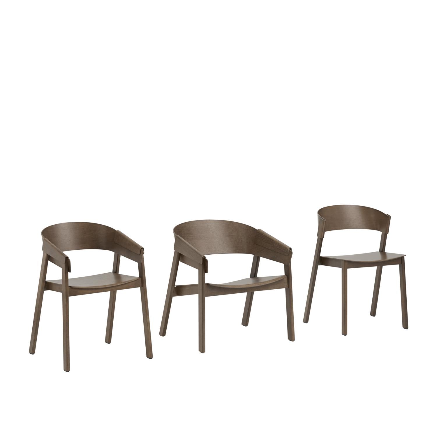 Muuto Cover Lounge Chair, Dark Brown Stained