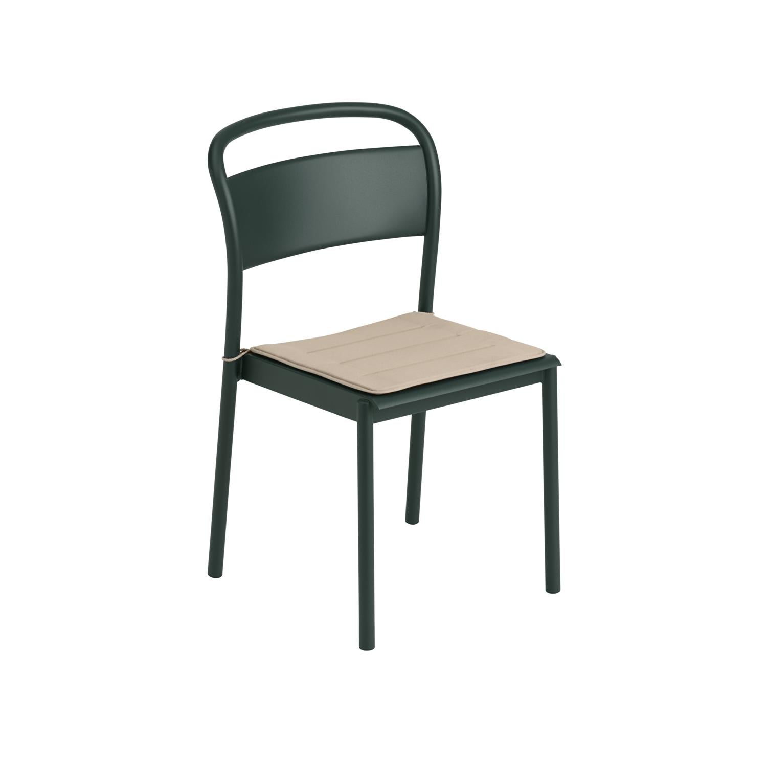 Muuto Linear Steel Side Chair, Dunkelgrün