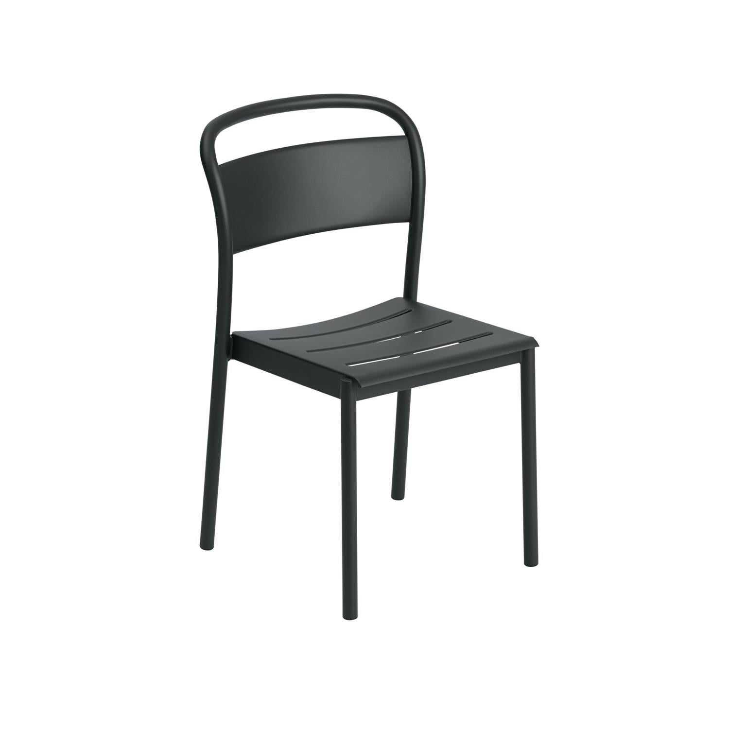Muuto Linear Steel Side Chair, Schwarz