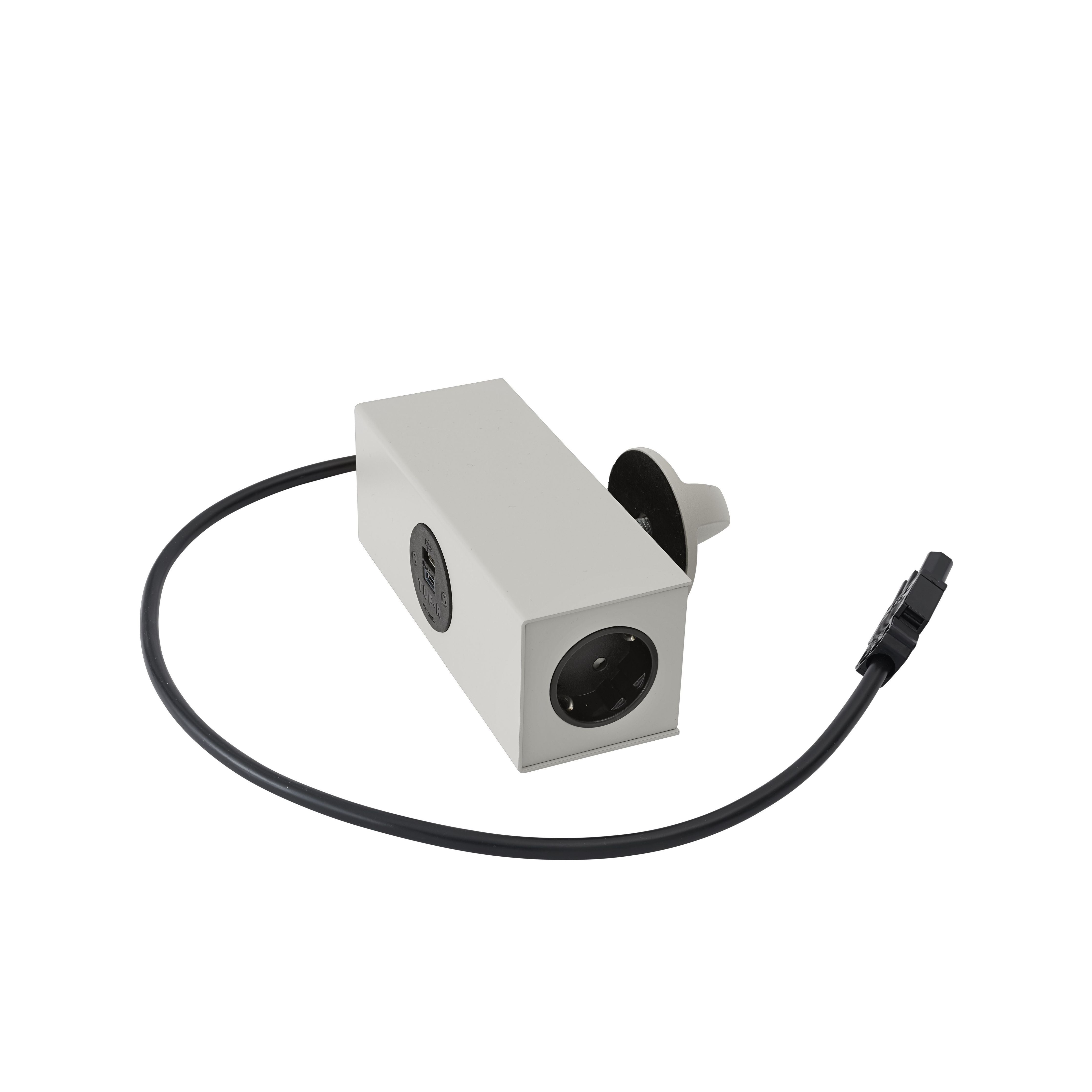 Muuto Lineaire systeemtabel Power Outlet, grijs