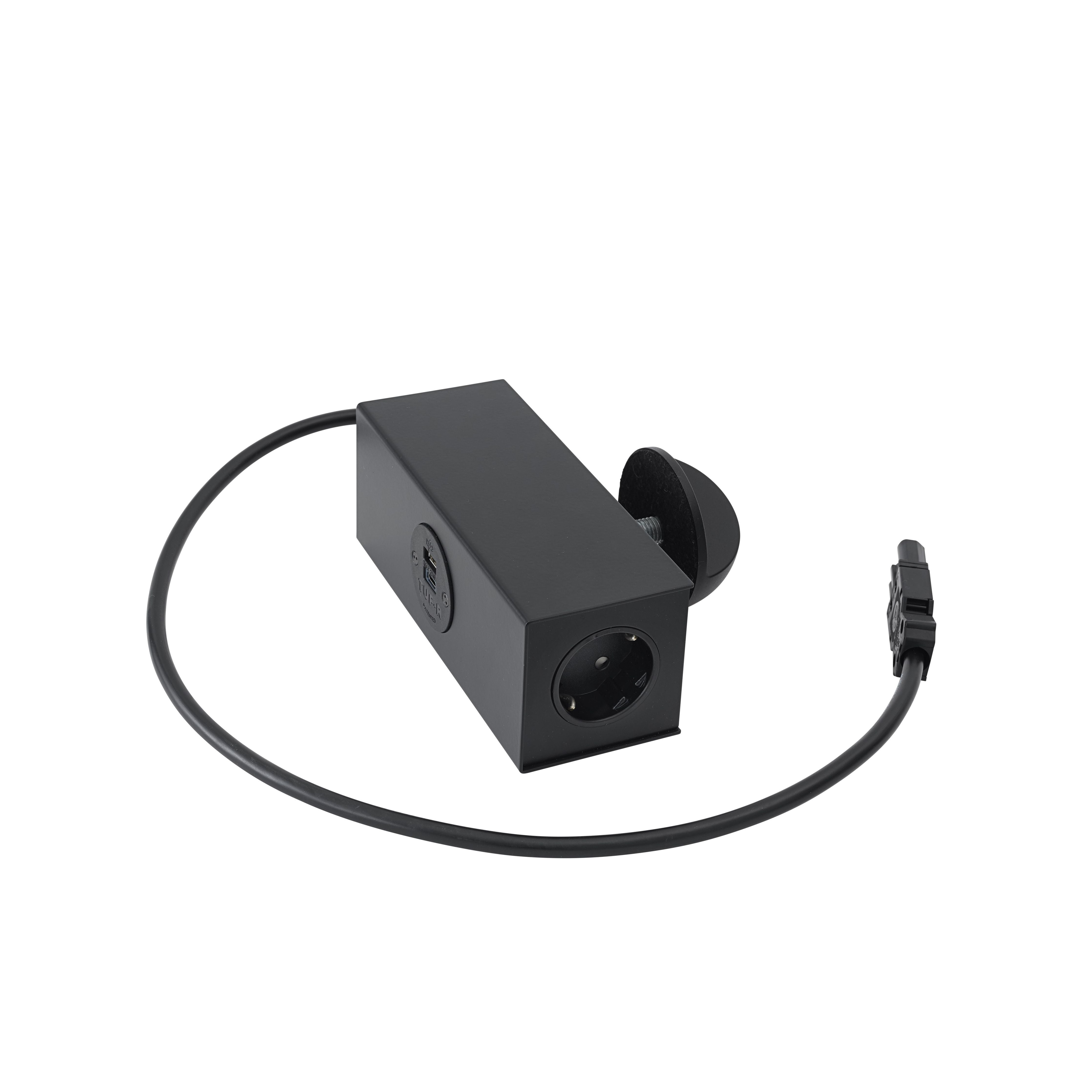 Muuto Linear System Table Power Outlet, Schwarz