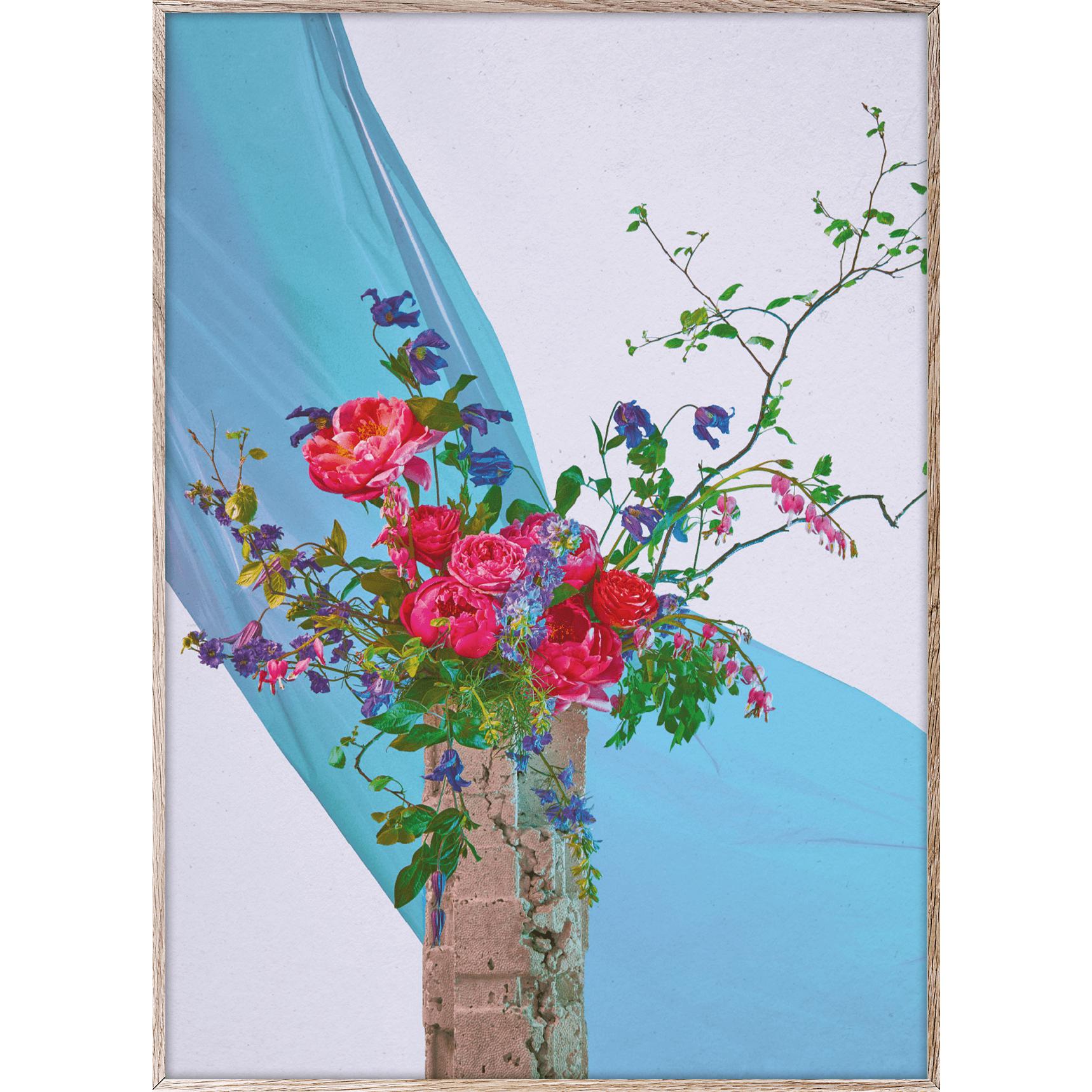 Paper Collective Bloom 05 Poster 50x70 Cm, Turquoise