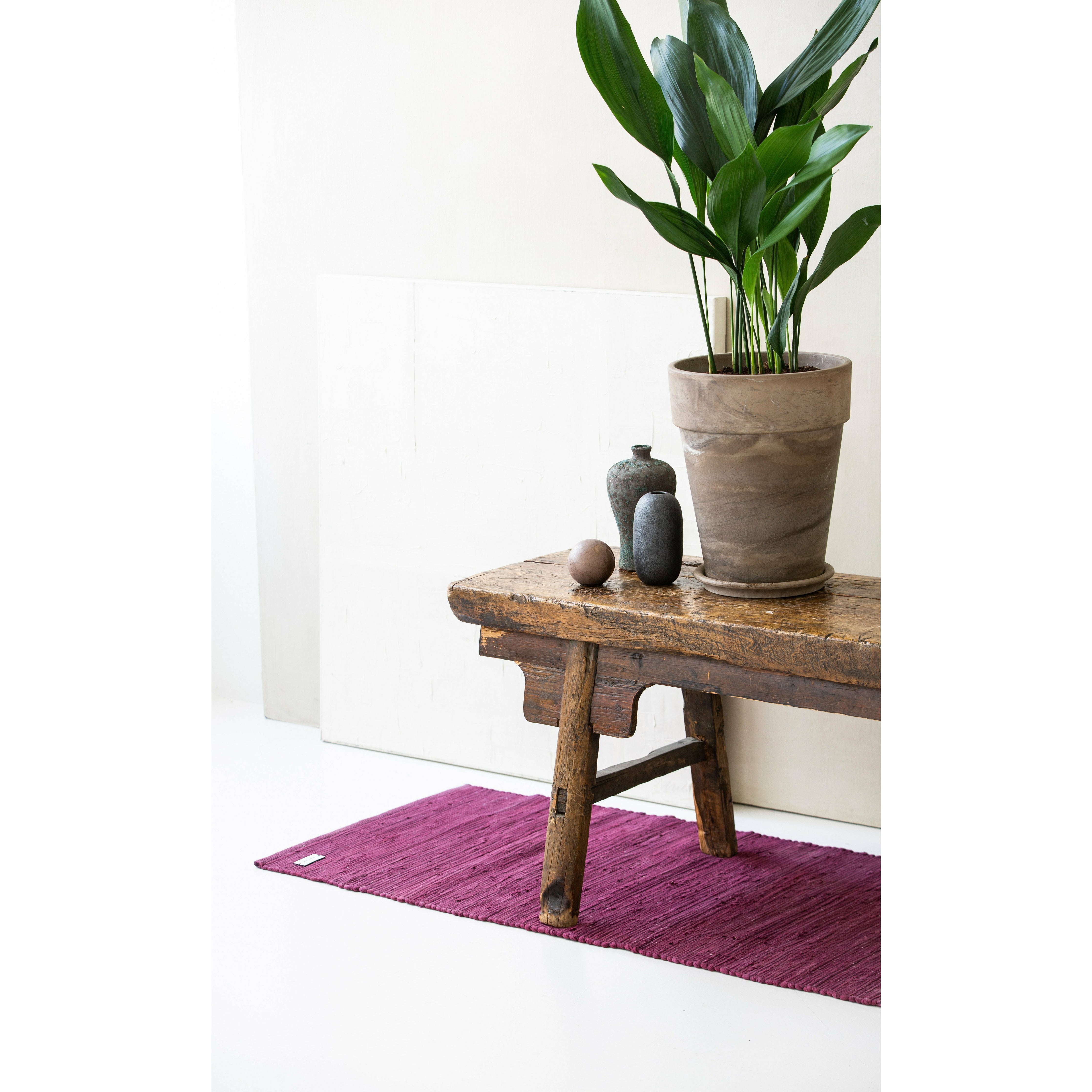 Rug Solid Katoenen tapijt vetgedrukte frambozen, 170 x 240 cm