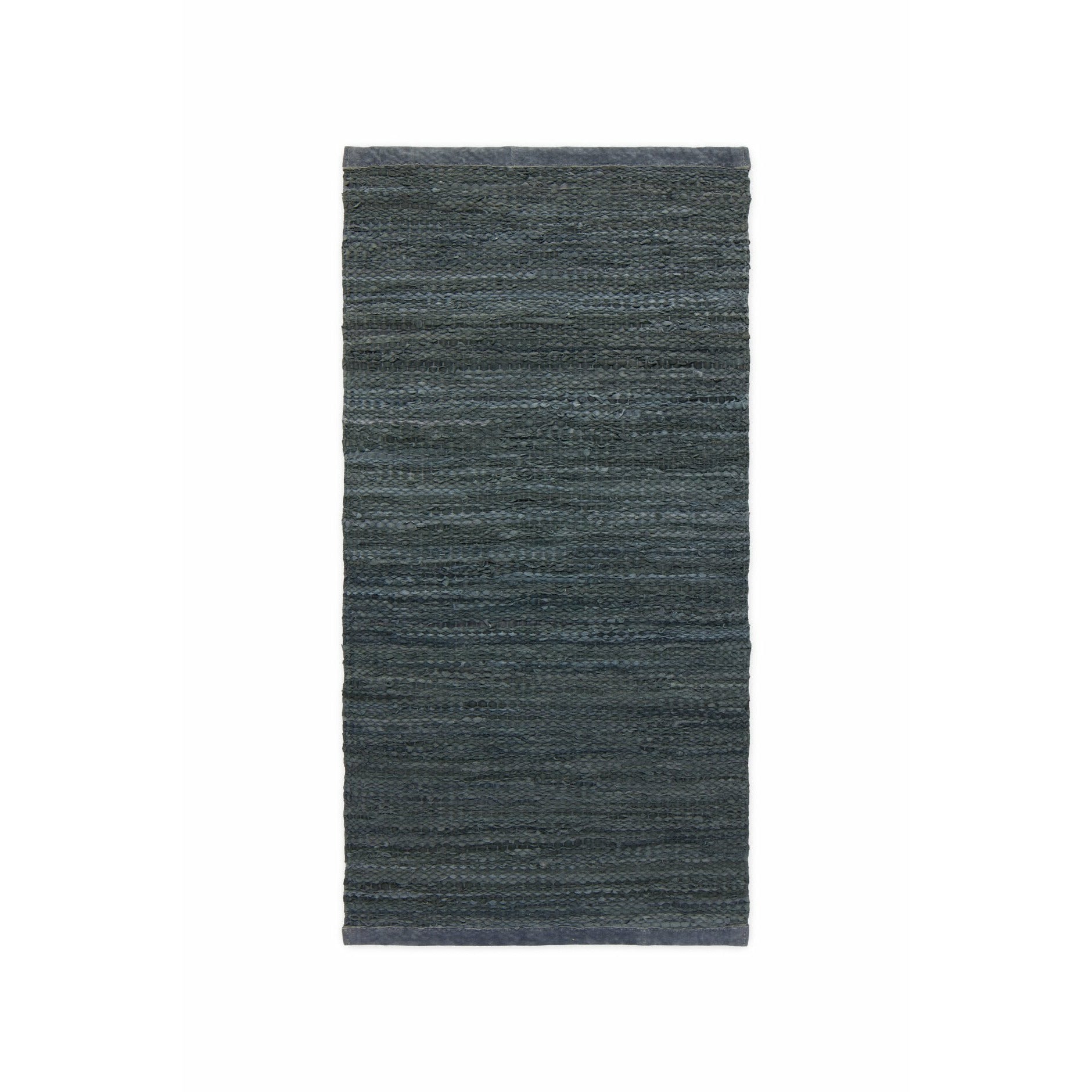 Rug Solid Leer vloerkleed donkergrijs, 75 x 200 cm