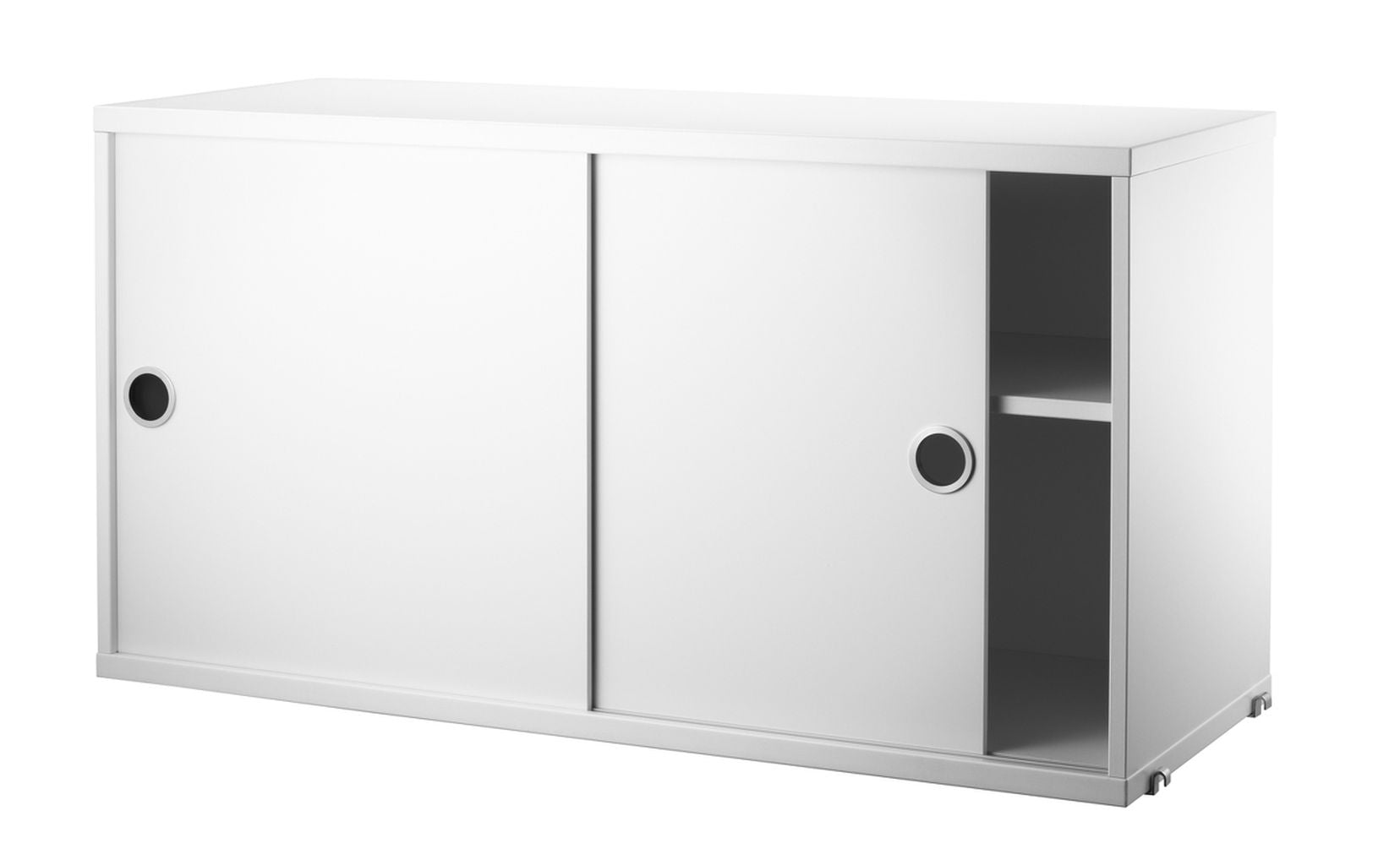 String Furniture String System Cabinet Element With Sliding Doors 30x78x42 Cm, White