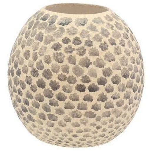 Villa Collection Dekorative Vase øx H 18.5x20 Cm, Creme/Grau