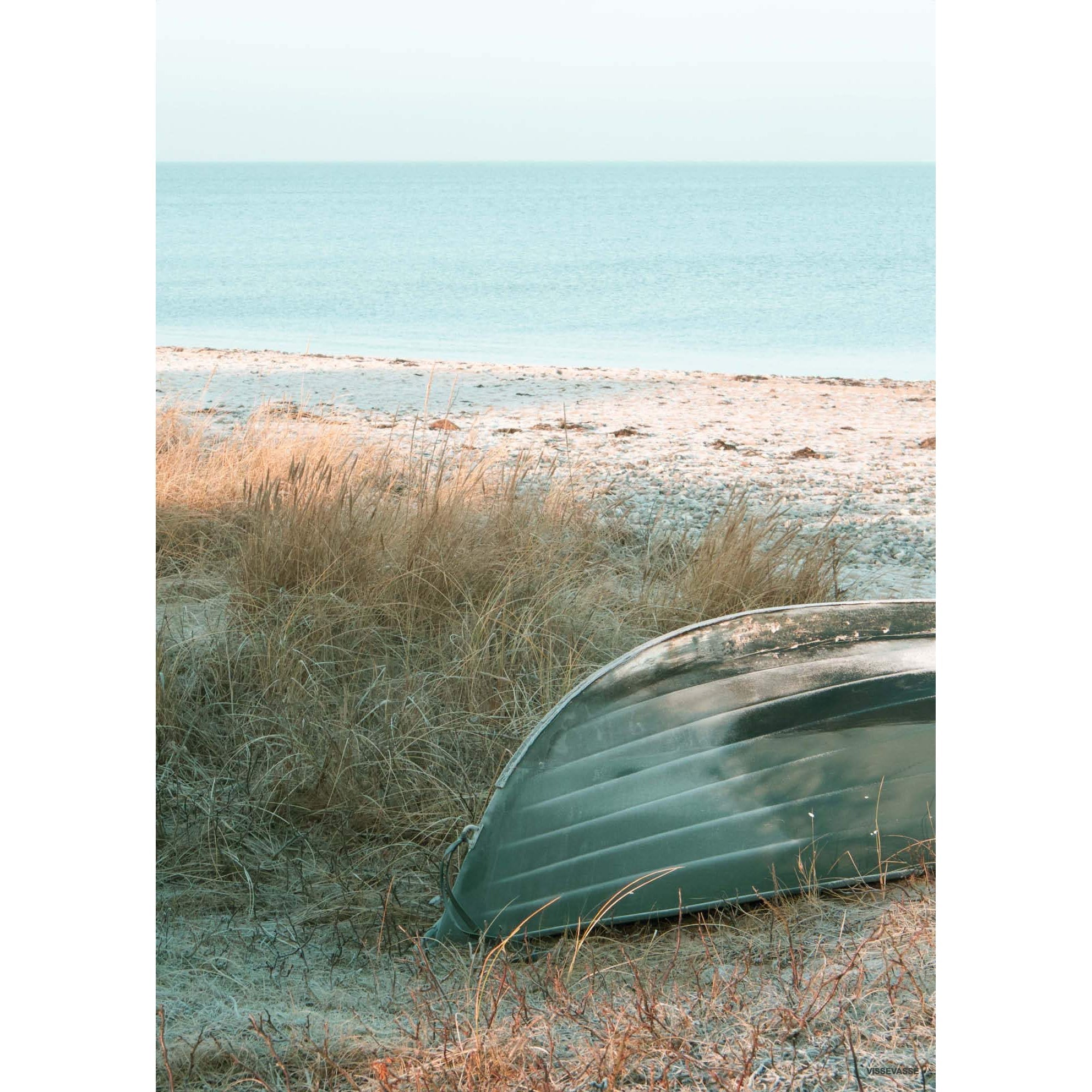 Vissevasse -boot op de kustposter, 50x70 cm