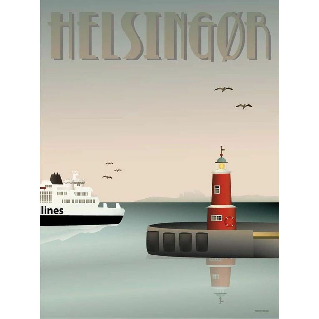 Vissevasse Helsingør Harbour Poster, 30 X40 Cm