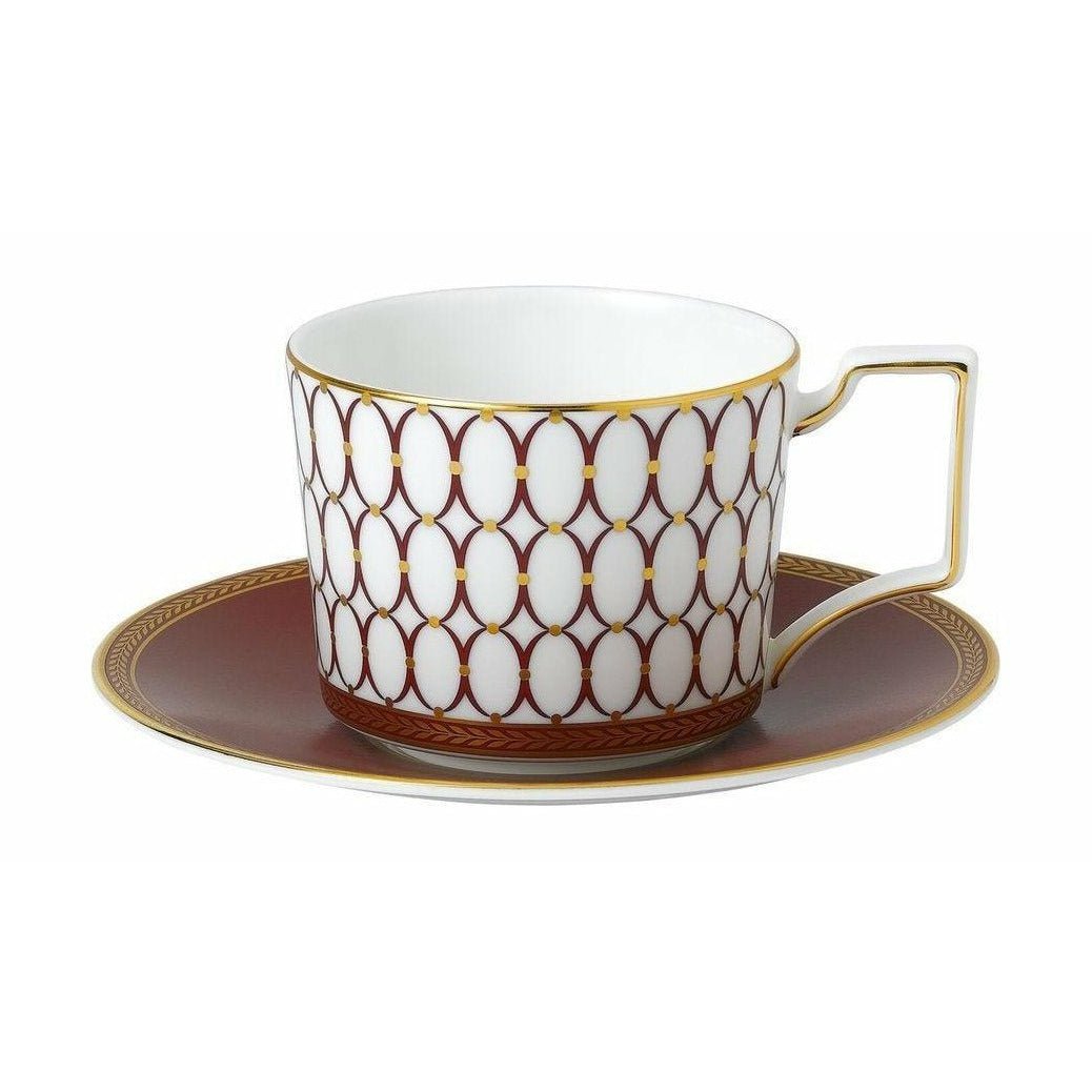 Wedgwood Renaissance Red Teacup & Saucer